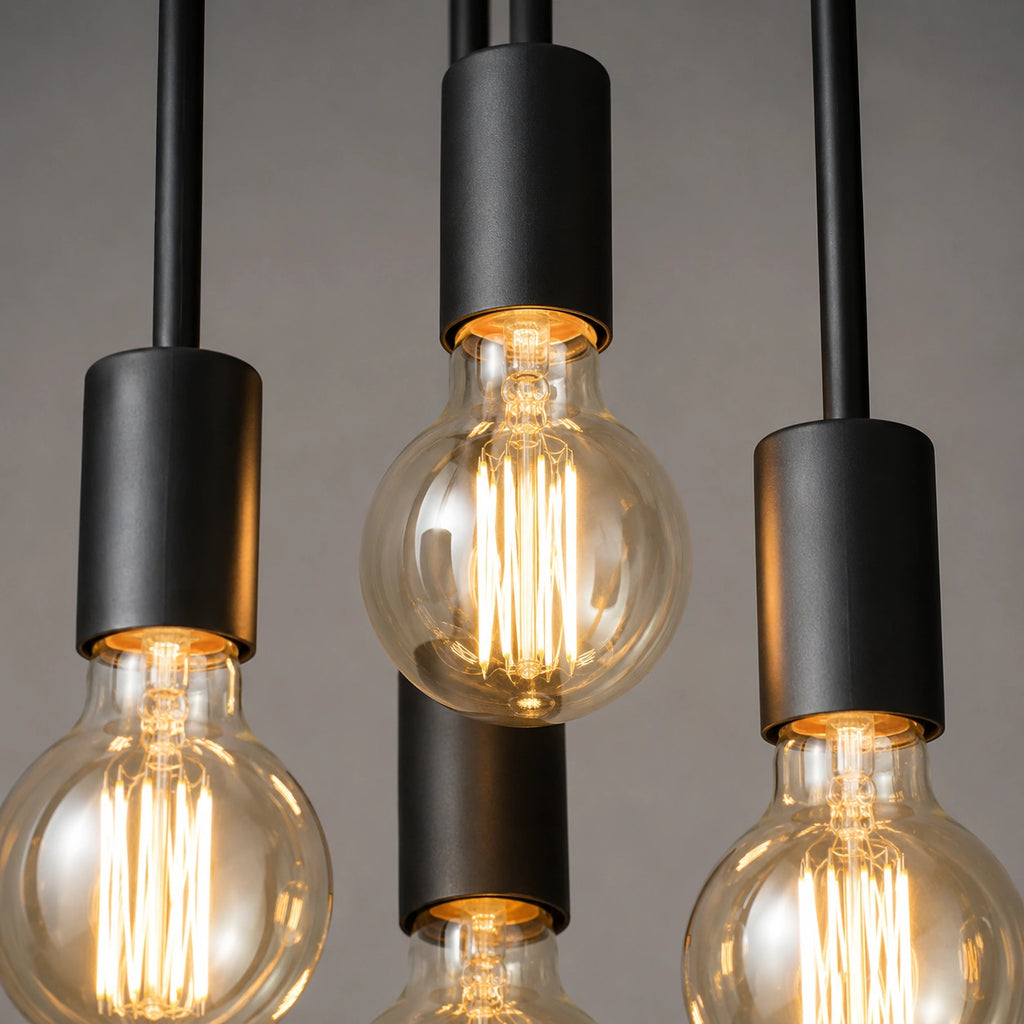 Lustre industriel noir | Enzo