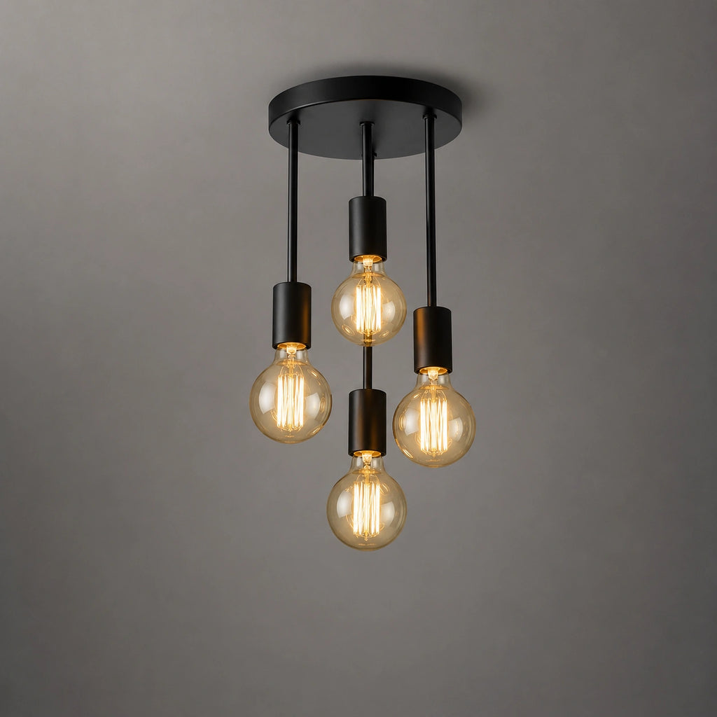 Lustre industriel noir | Enzo