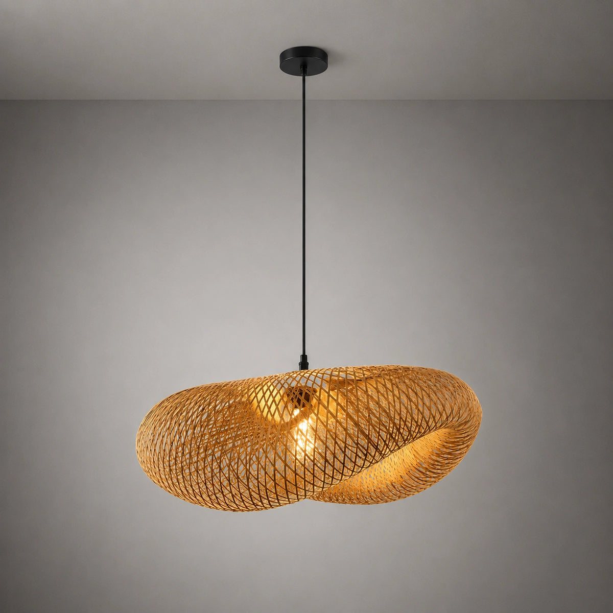 Lustre en rotin artisanal | Maya