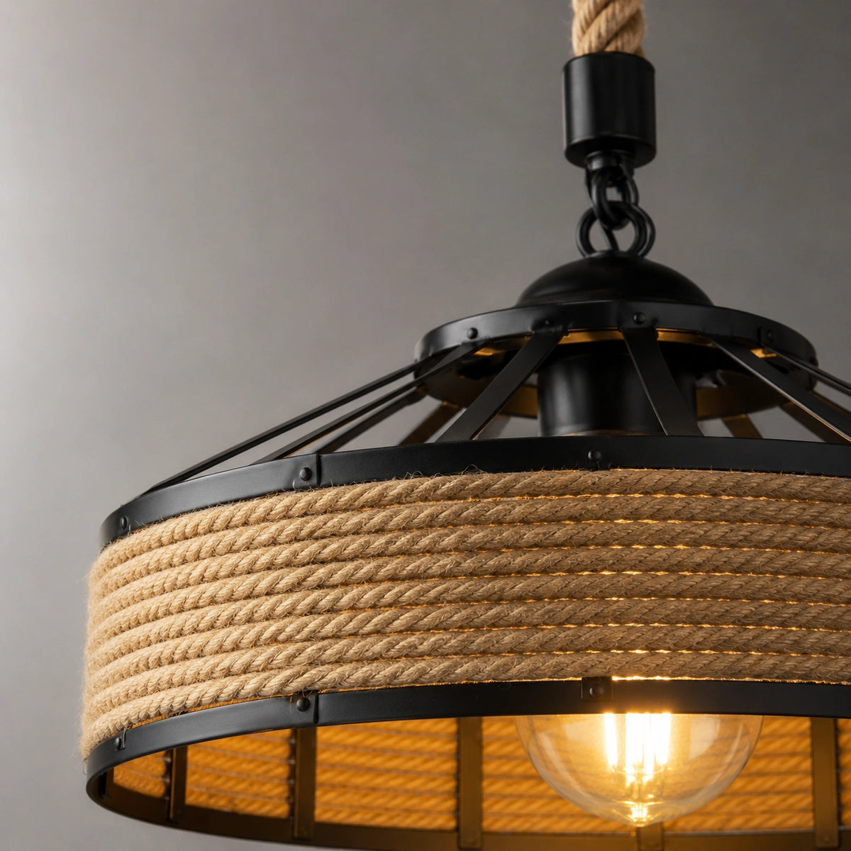 Lustre Vintage en rotin | Eden