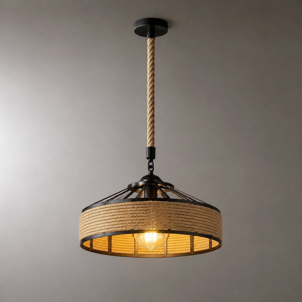 Lustre Vintage en rotin | Eden