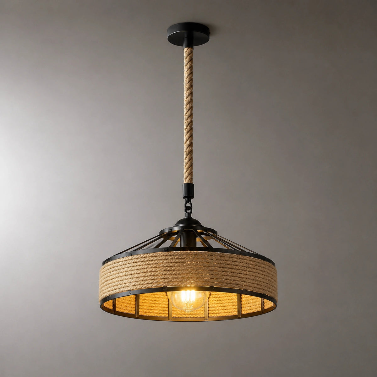 Lustre Vintage en rotin | Eden