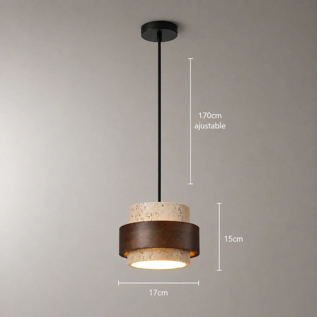 Suspension travertin | Luminaire design - Aris