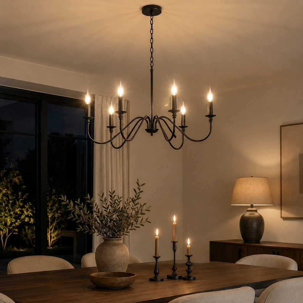 Lustre ancien chic, style bougie | Serena