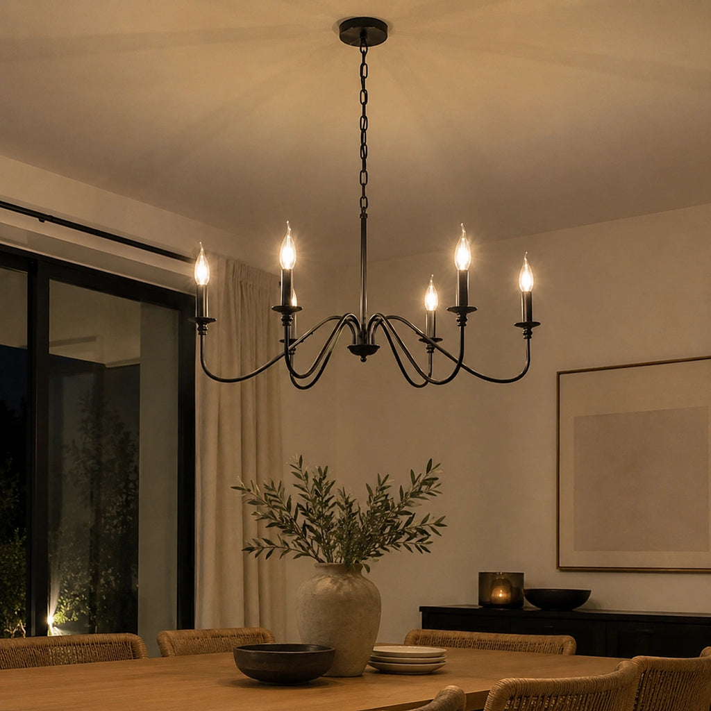 Lustre ancien chic, style bougie | Serena