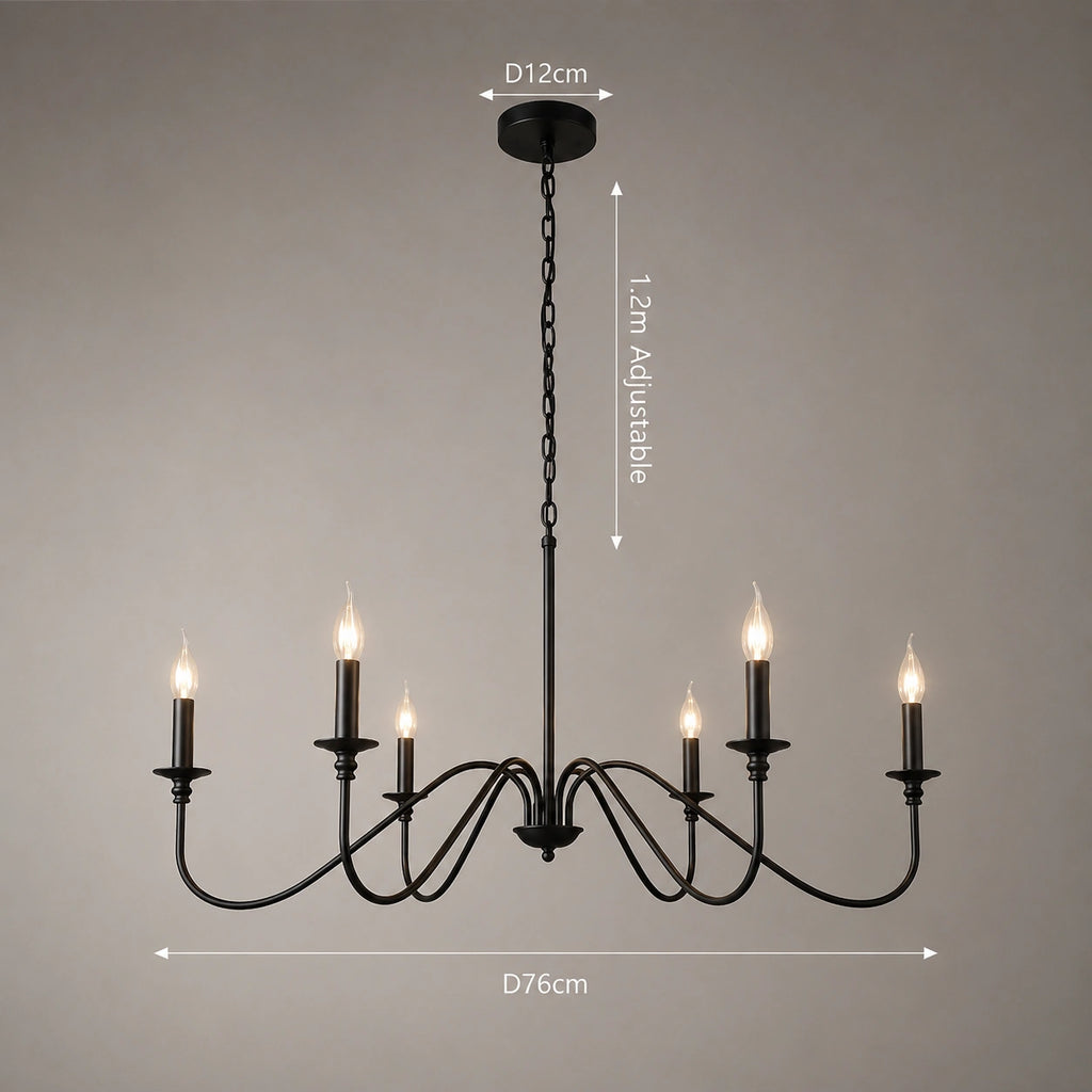 Lustre ancien chic, style bougie | Serena