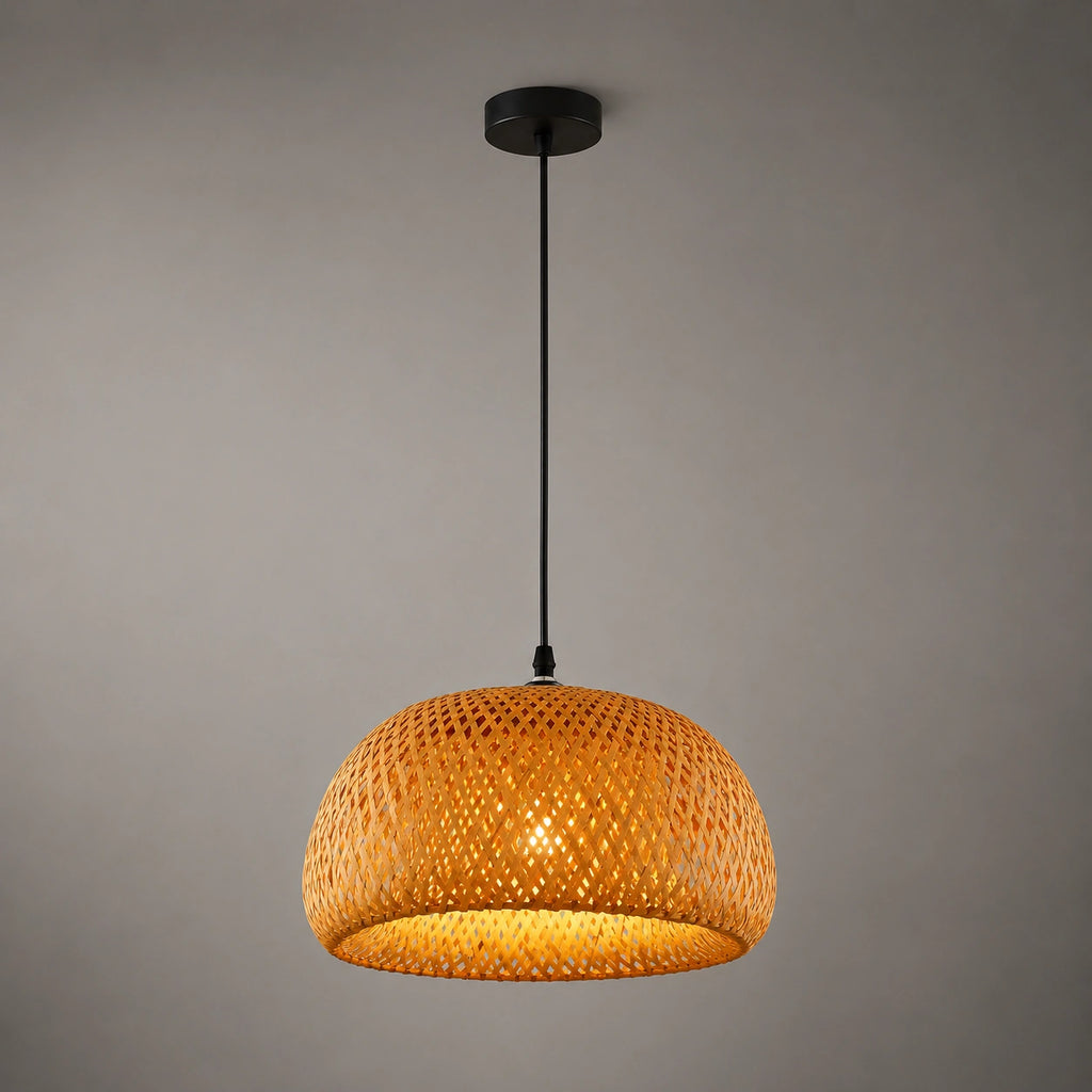 Lustre en rotin tressé artisanal | Naya
