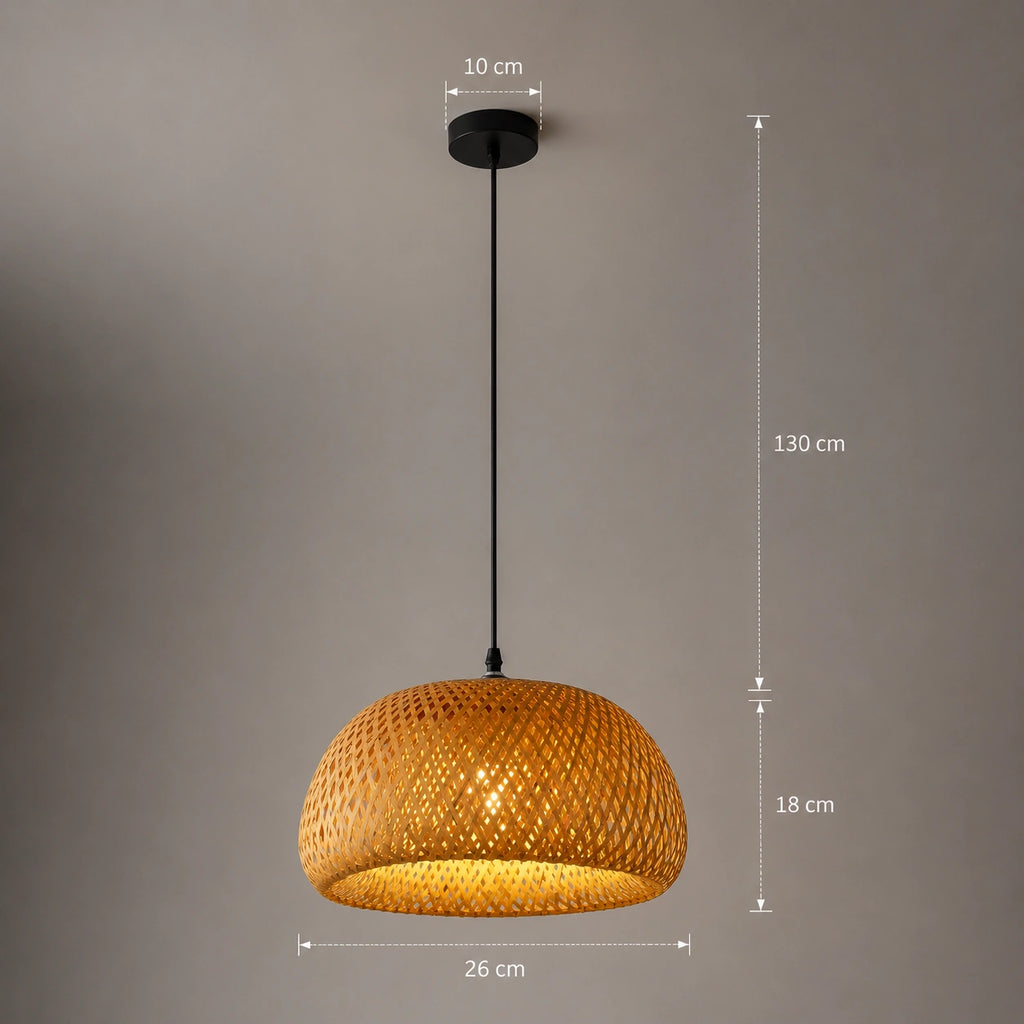 Lustre en rotin tressé artisanal | Naya