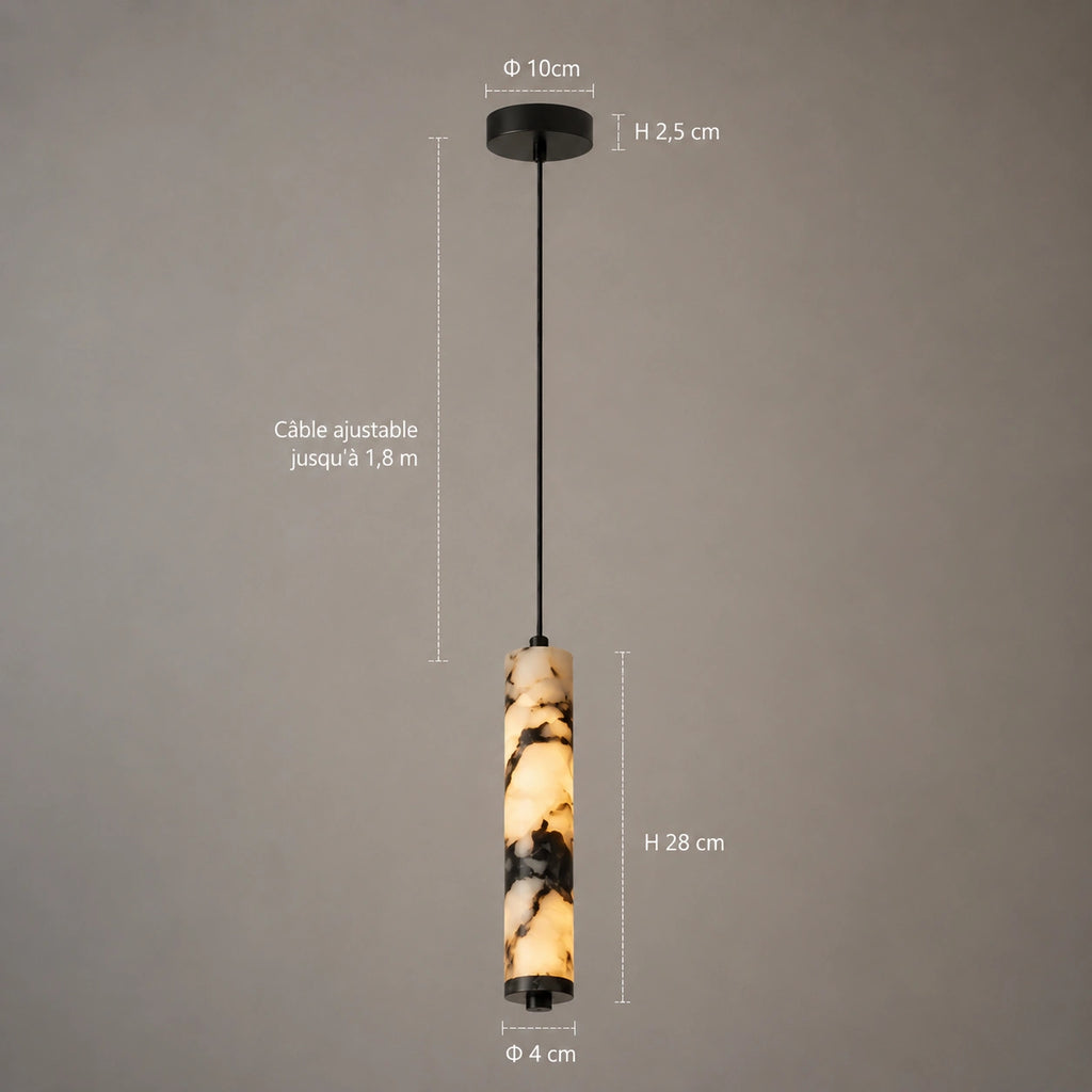 Suspension effet marbre blanc | Oris