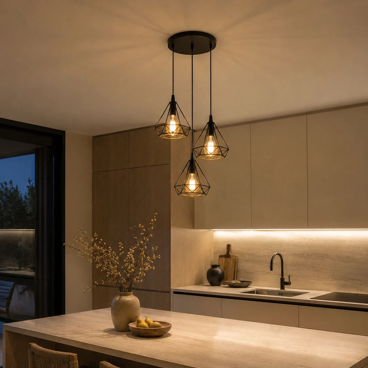 Lustre Noir industriel | Taro