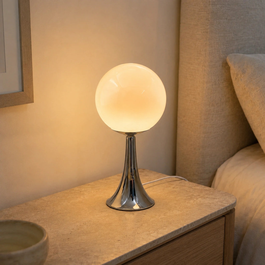 Lampe de Chevet en Verre LED – Éclairage Tactile à Intensité Variable - bouli