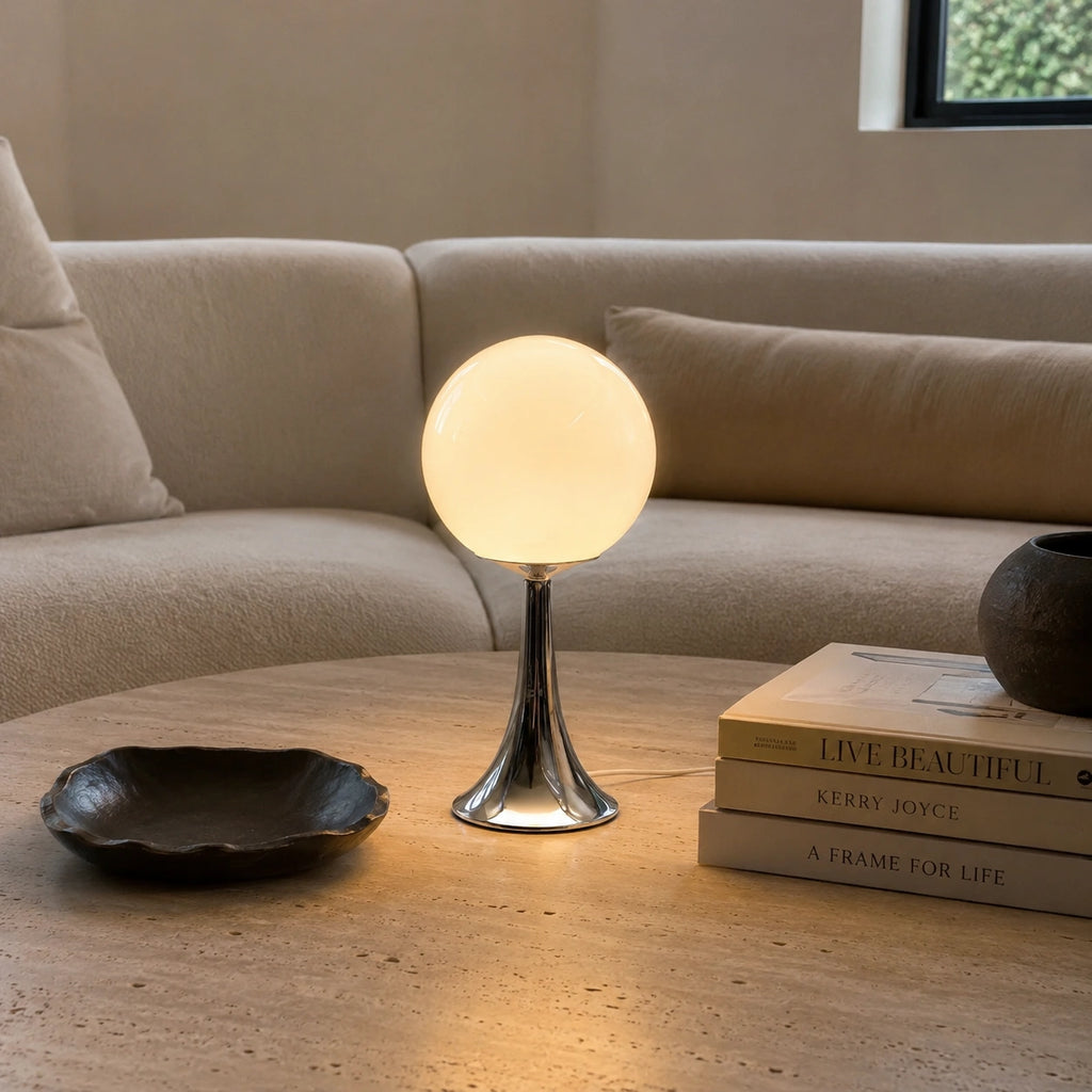 Lampe de Chevet en Verre LED – Éclairage Tactile à Intensité Variable - bouli