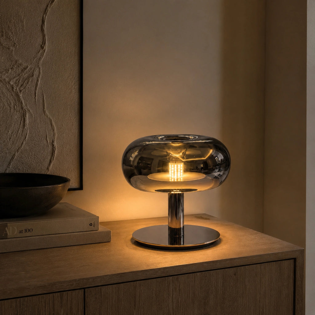 Lampe Champignon Méduse en Verre – Éclairage LED Dimmable au Design Italien