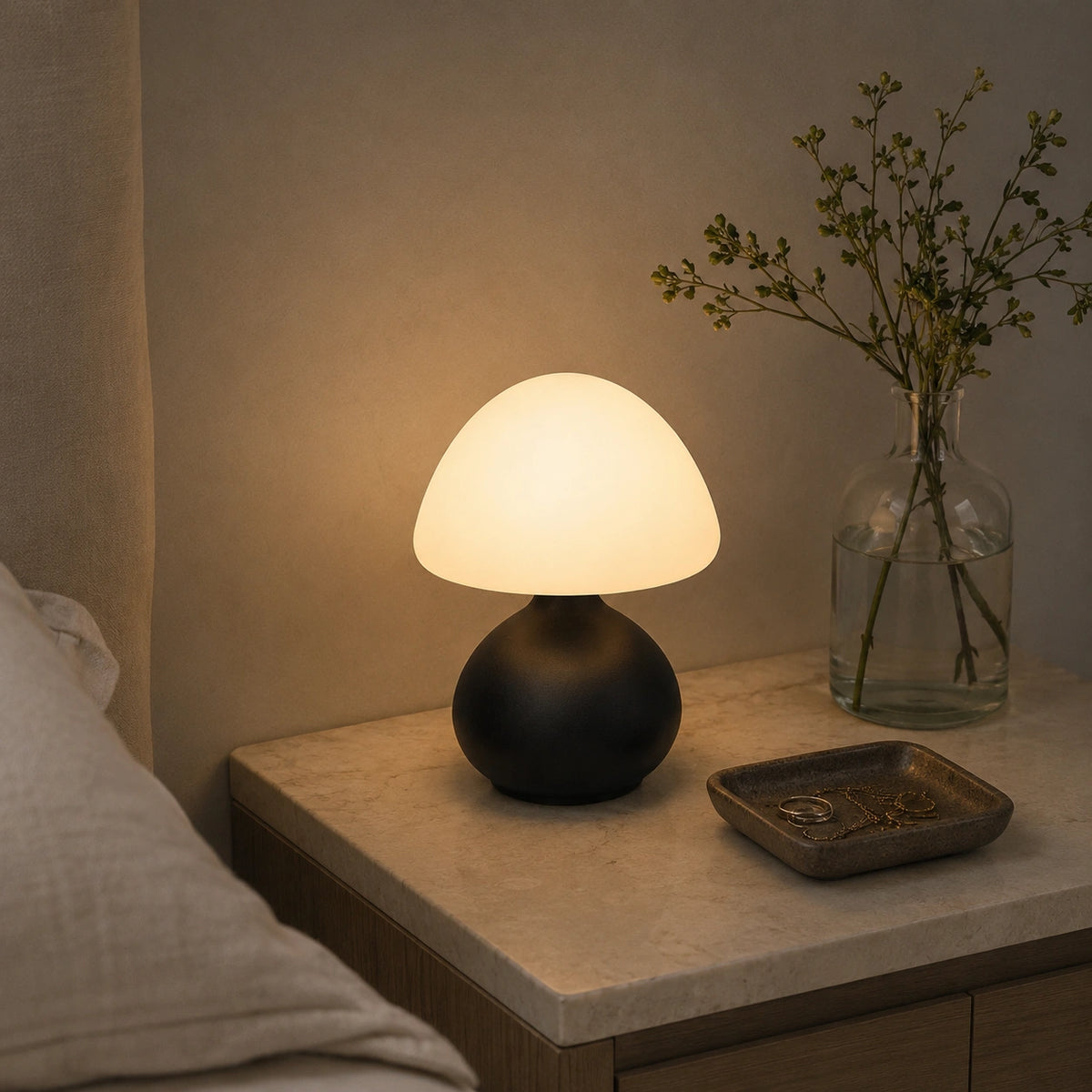 Lampe de Table Champignon Moderne – Éclairage LED Dimmable - NOVI