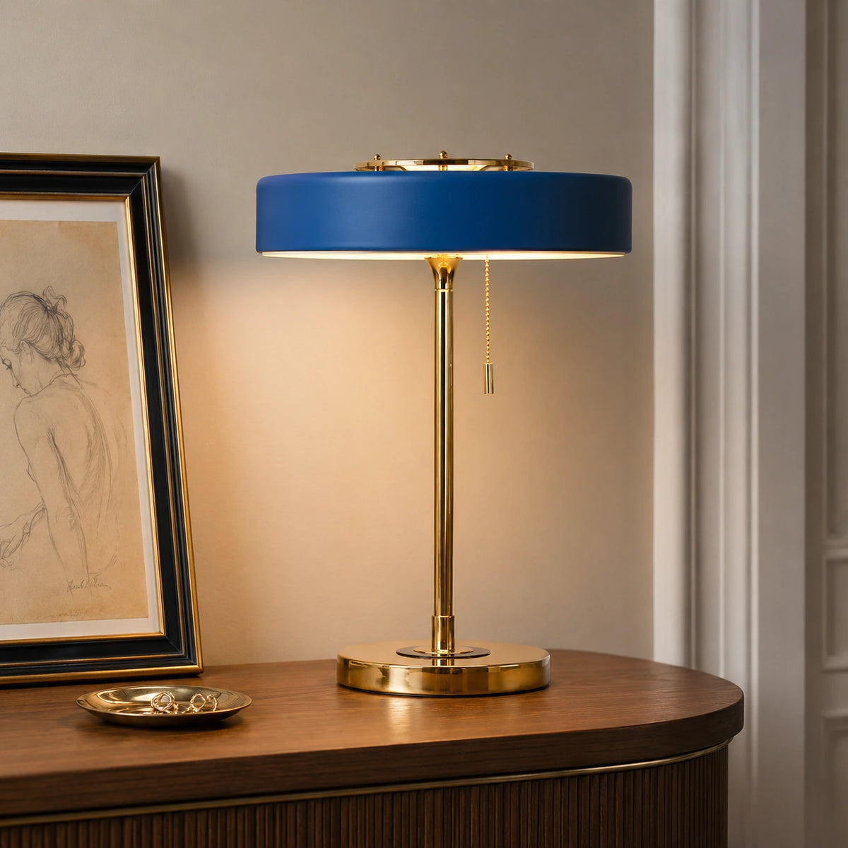 Lampe de Chevet Design Moderne Nordique Métal Doré -
