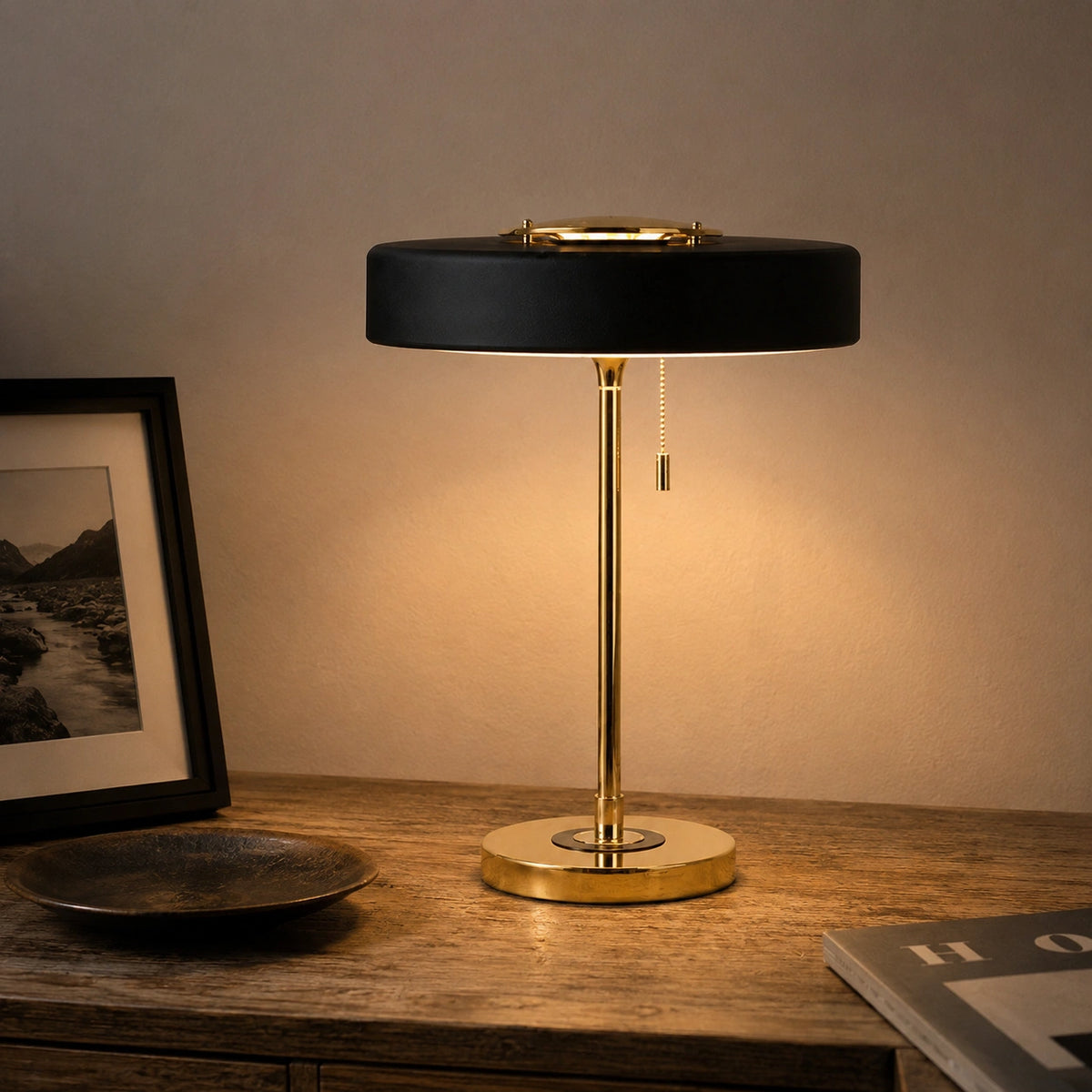 Lampe de Chevet Design Moderne Nordique Métal Doré -