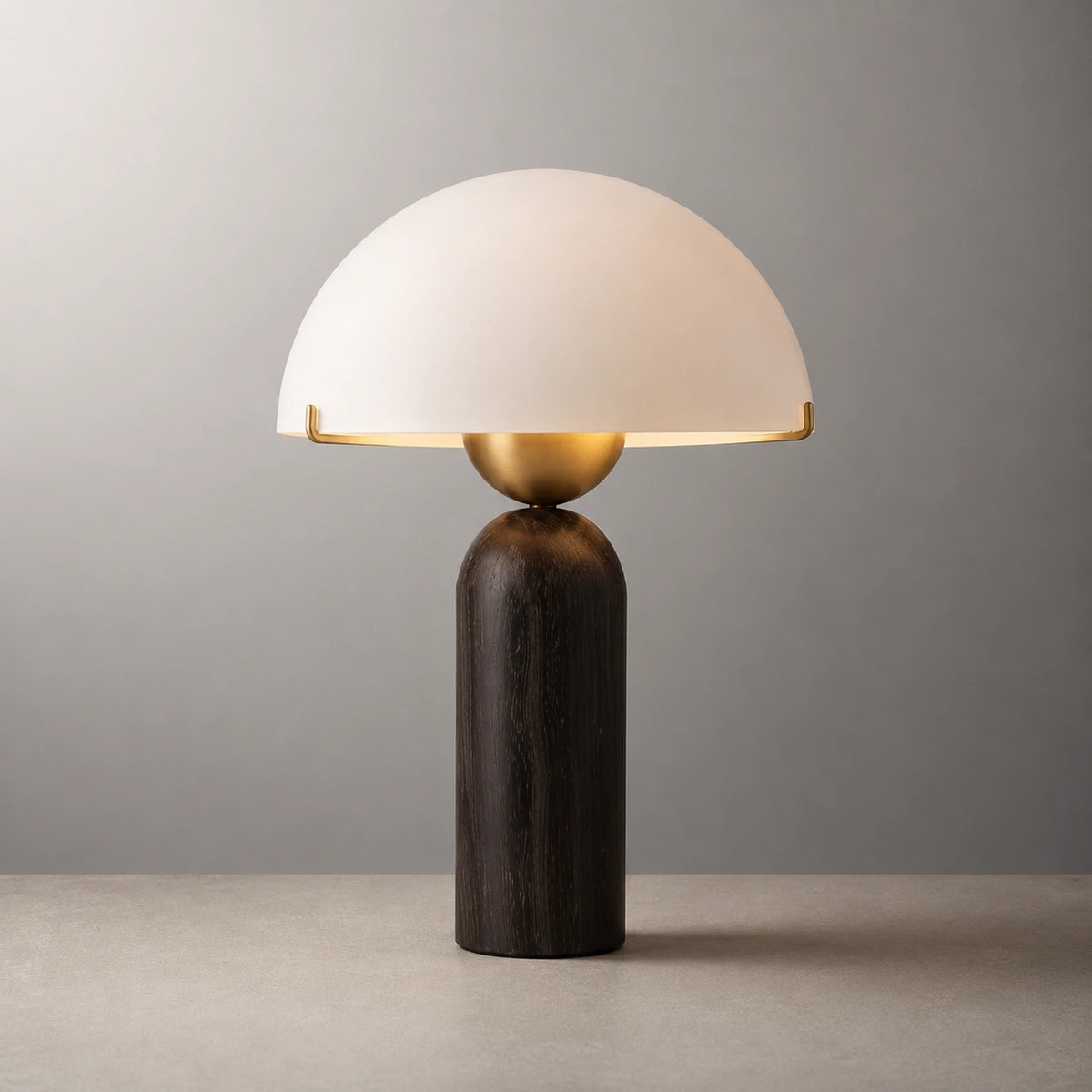 Lampe de Table Signature en Travertin Naturel et Verre – Élégance Minérale au Design Contemporain