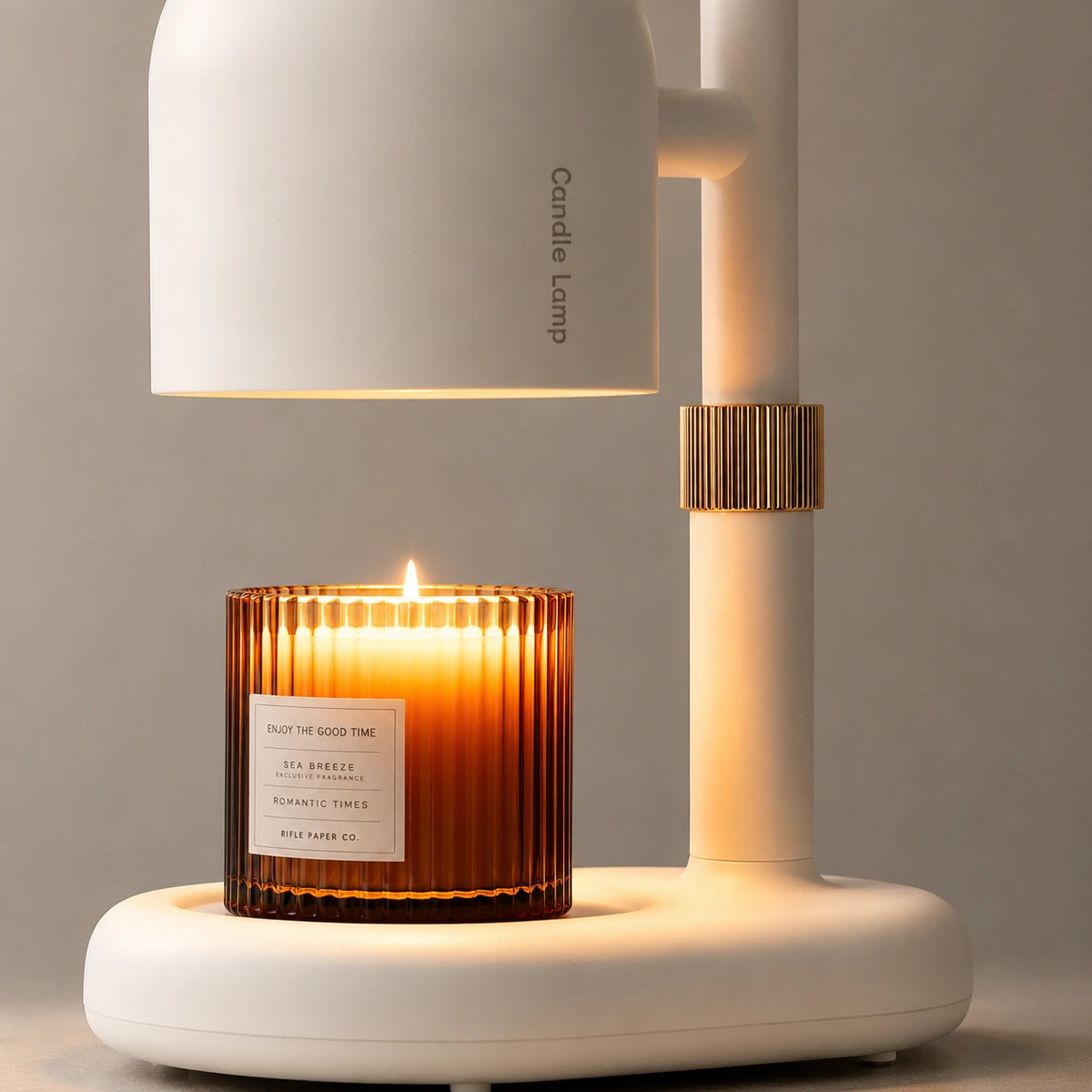 Lampe Chauffe-Bougie Électrique Dimmable – Chauffe Bougie Parfumée Sans Flamme avec Ampoule Halogène
