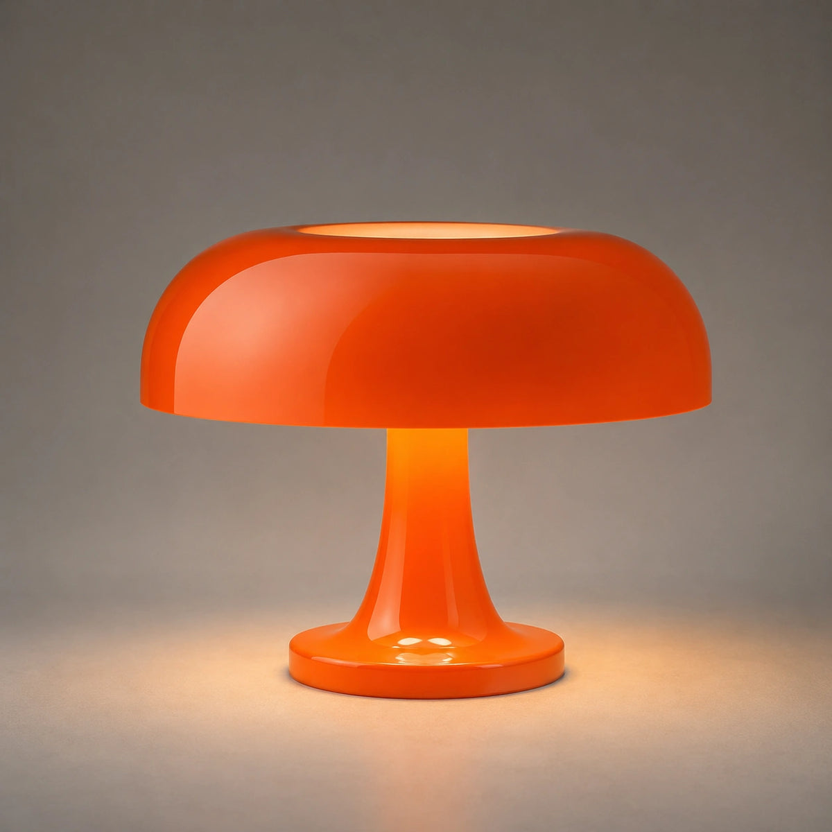 Lampe de Table Champignon Orange, Design Scandinave Moderne