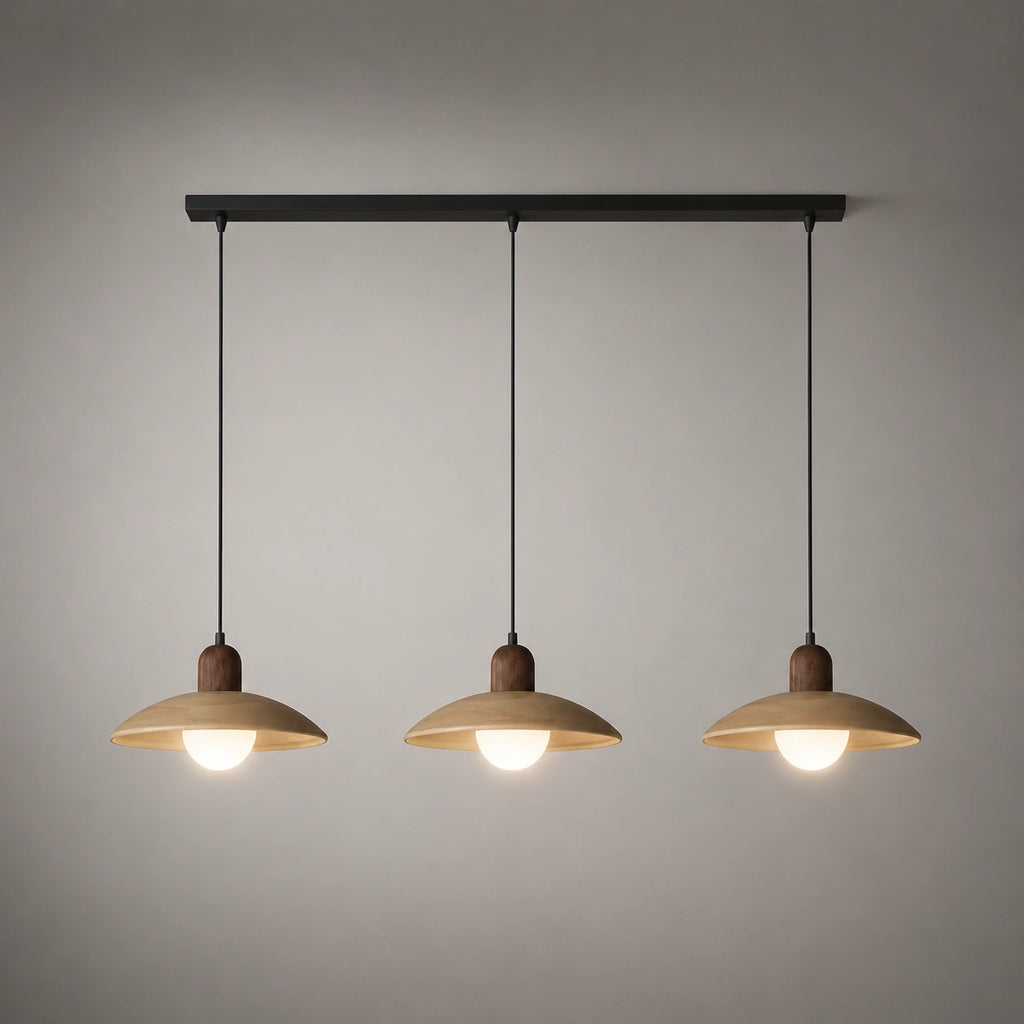 Lustre en Bois - Soucoupe