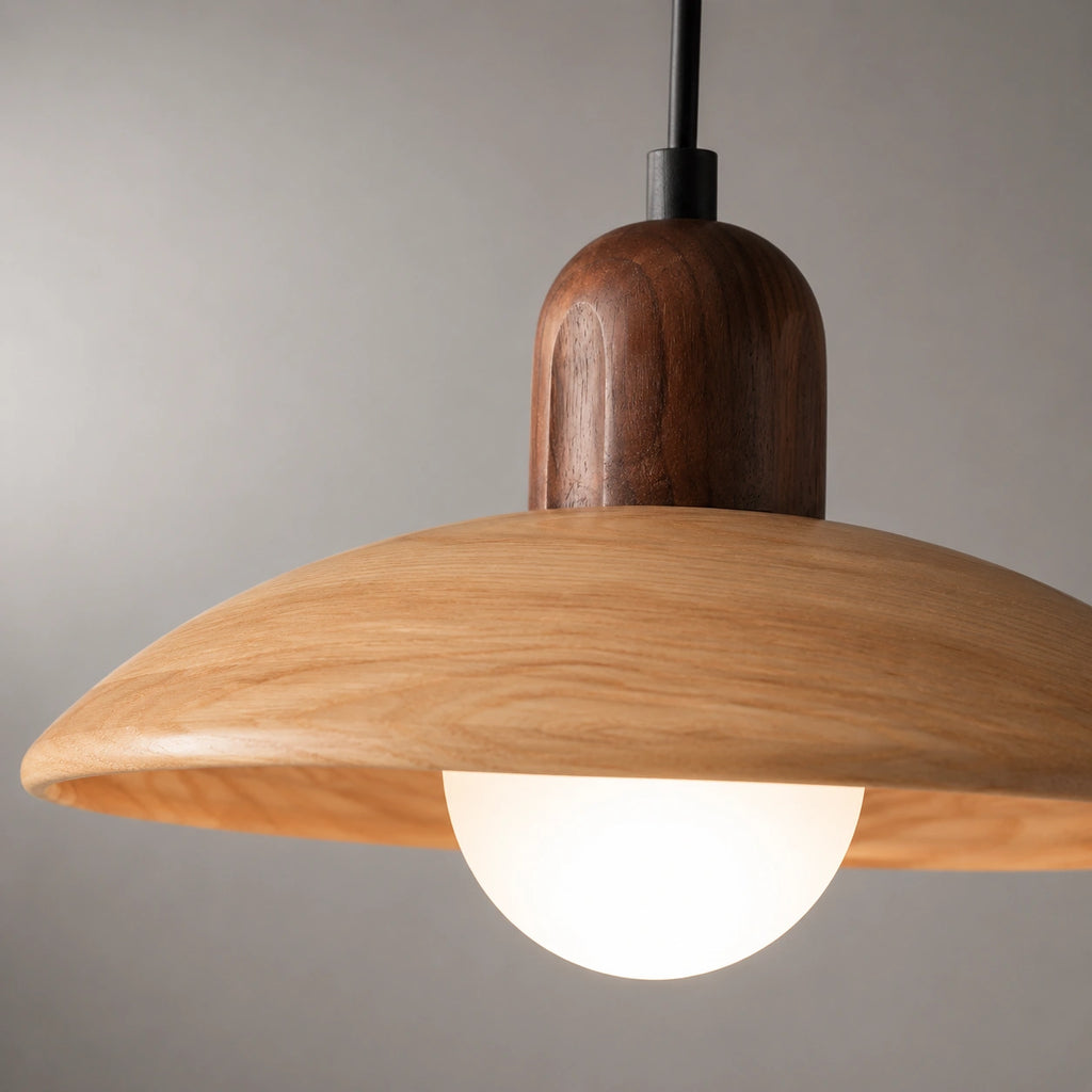 Lustre en Bois - Soucoupe