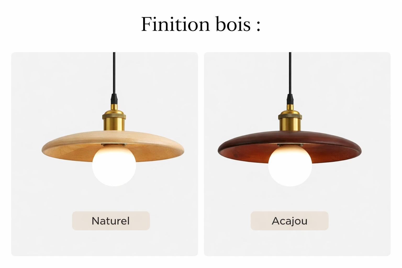 Lustre effet bois | Elio
