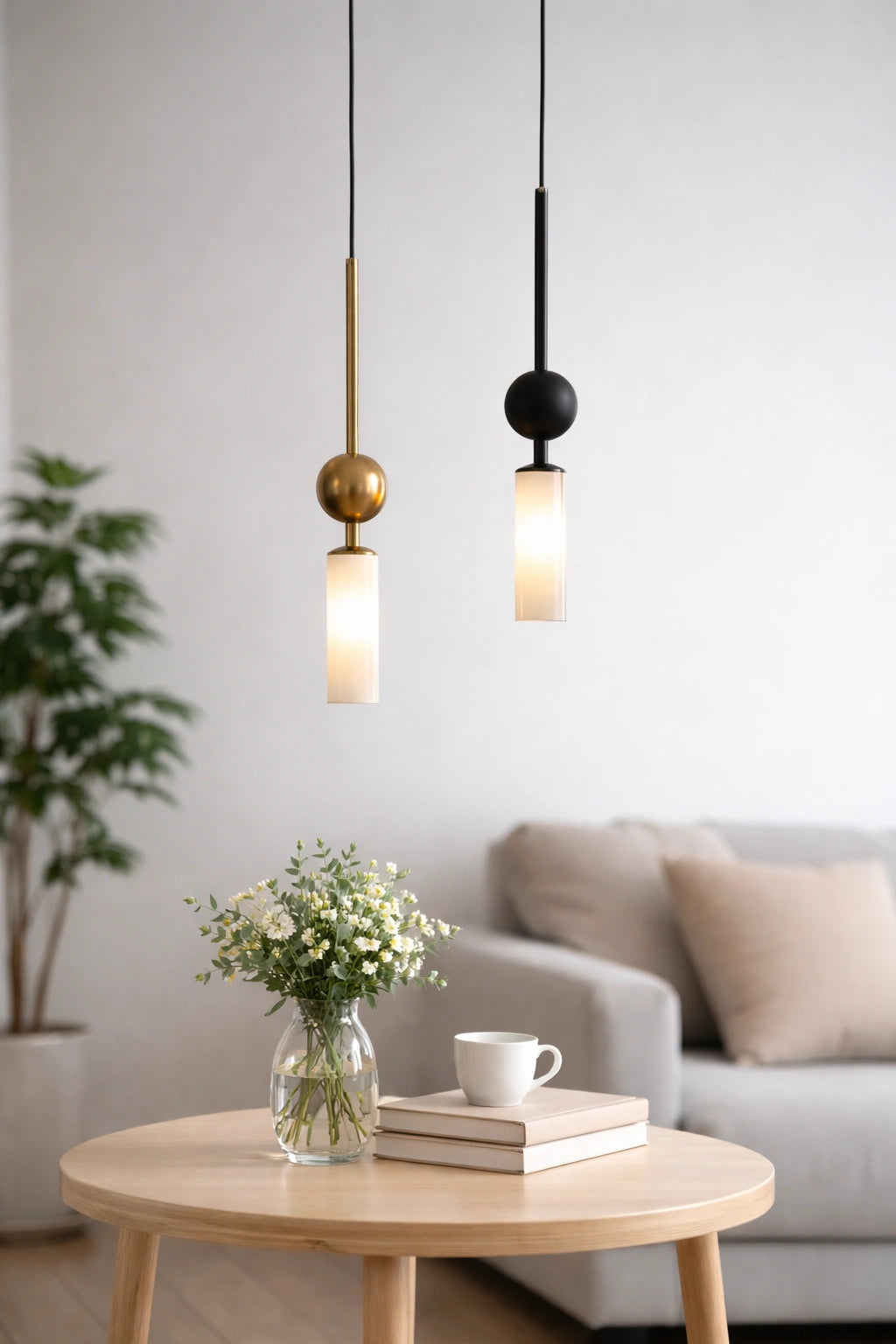 Lustre LED Doré & Noir | Orlume