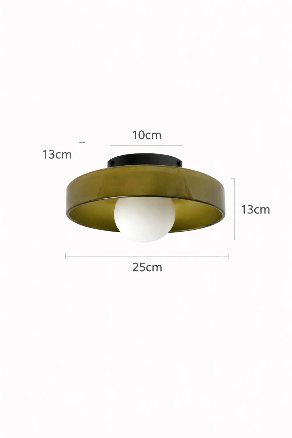 Plafonnier en verre -  Multicolore Style Vintage