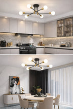 Lustre salon | Industrielle 6 Lumières Moderne