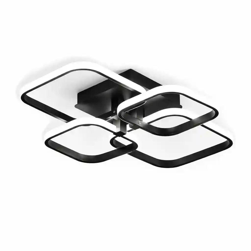 Plafonnier LED | Carré Moderne Métal & Acrylique Lumière Froide