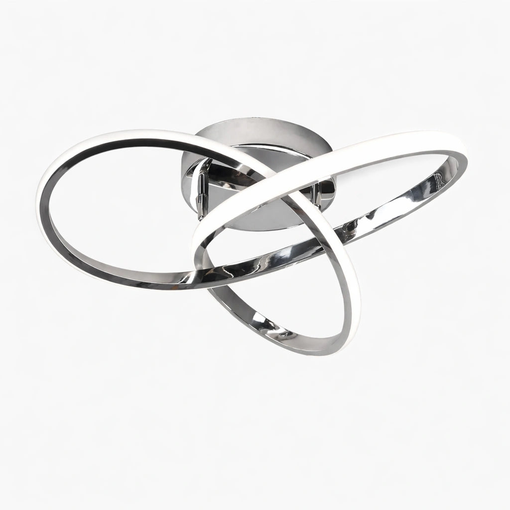 Plafonnier LED | Trèfle Argent Élégant