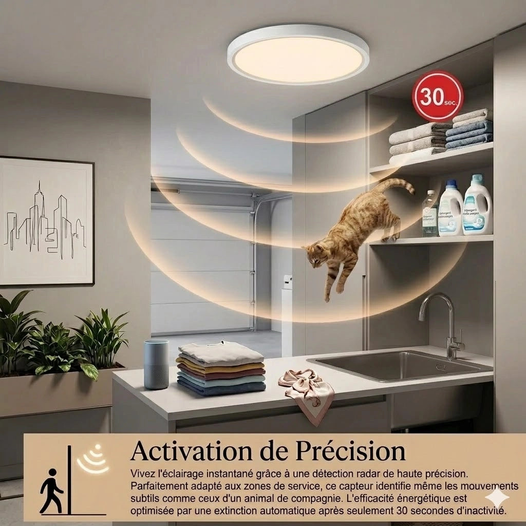 Plafonnier LED | Rond Détecteur de Mouvement Intelligent