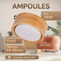 Plafonnier LED | Spot Encastré Bois GX53 Cuisine Chambre Moderne