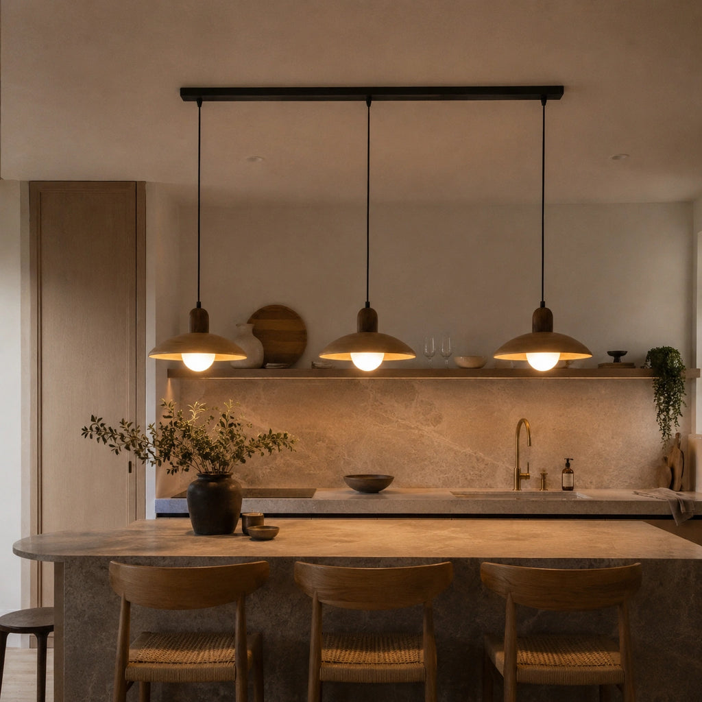 Lustre en Bois - Soucoupe