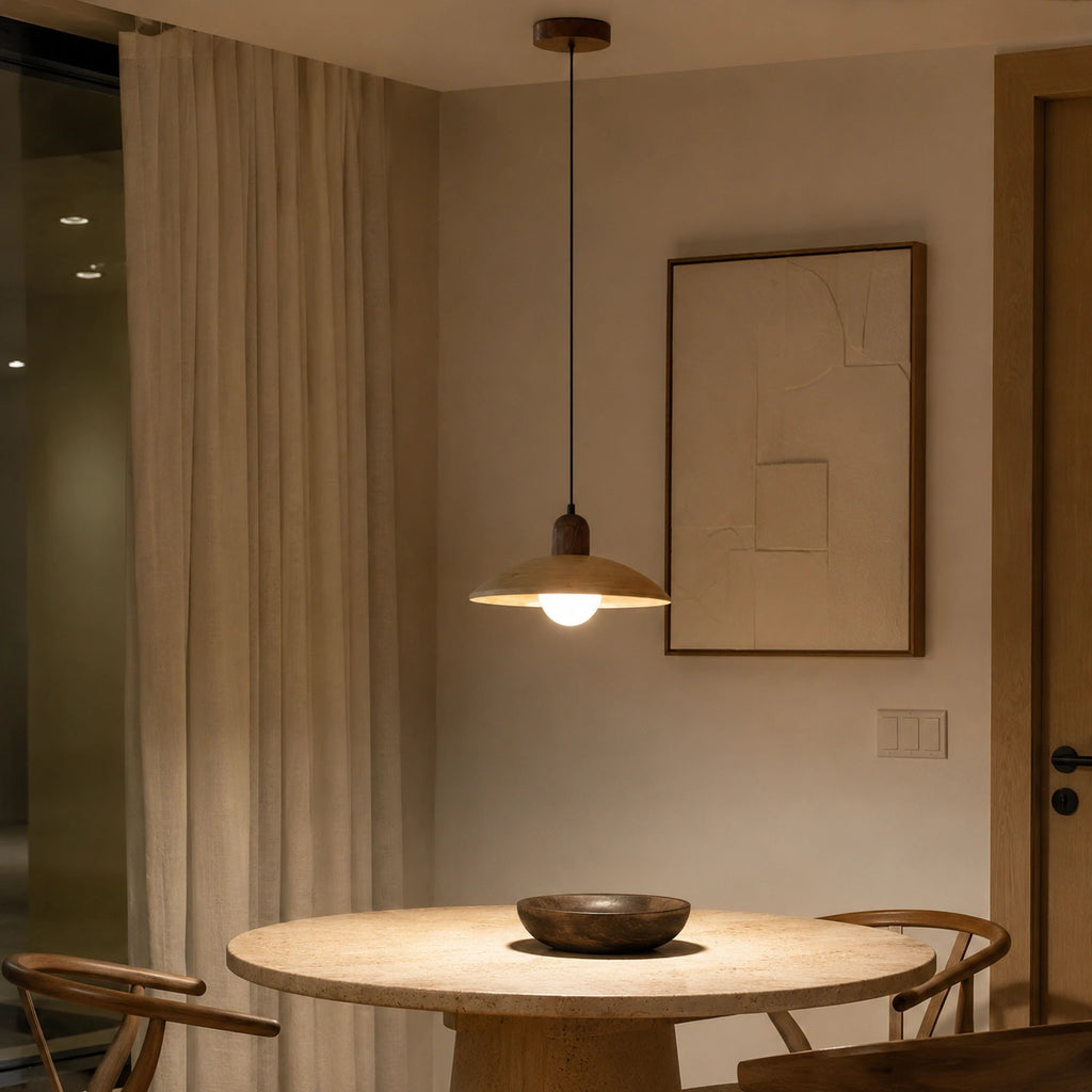 Lustre en Bois - Soucoupe