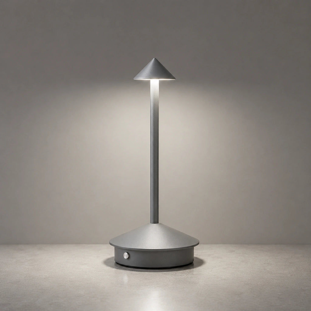 Lampe de Table Rechargeable Sans Fil LED – Éclairage Tactile Dimmable en Aluminium