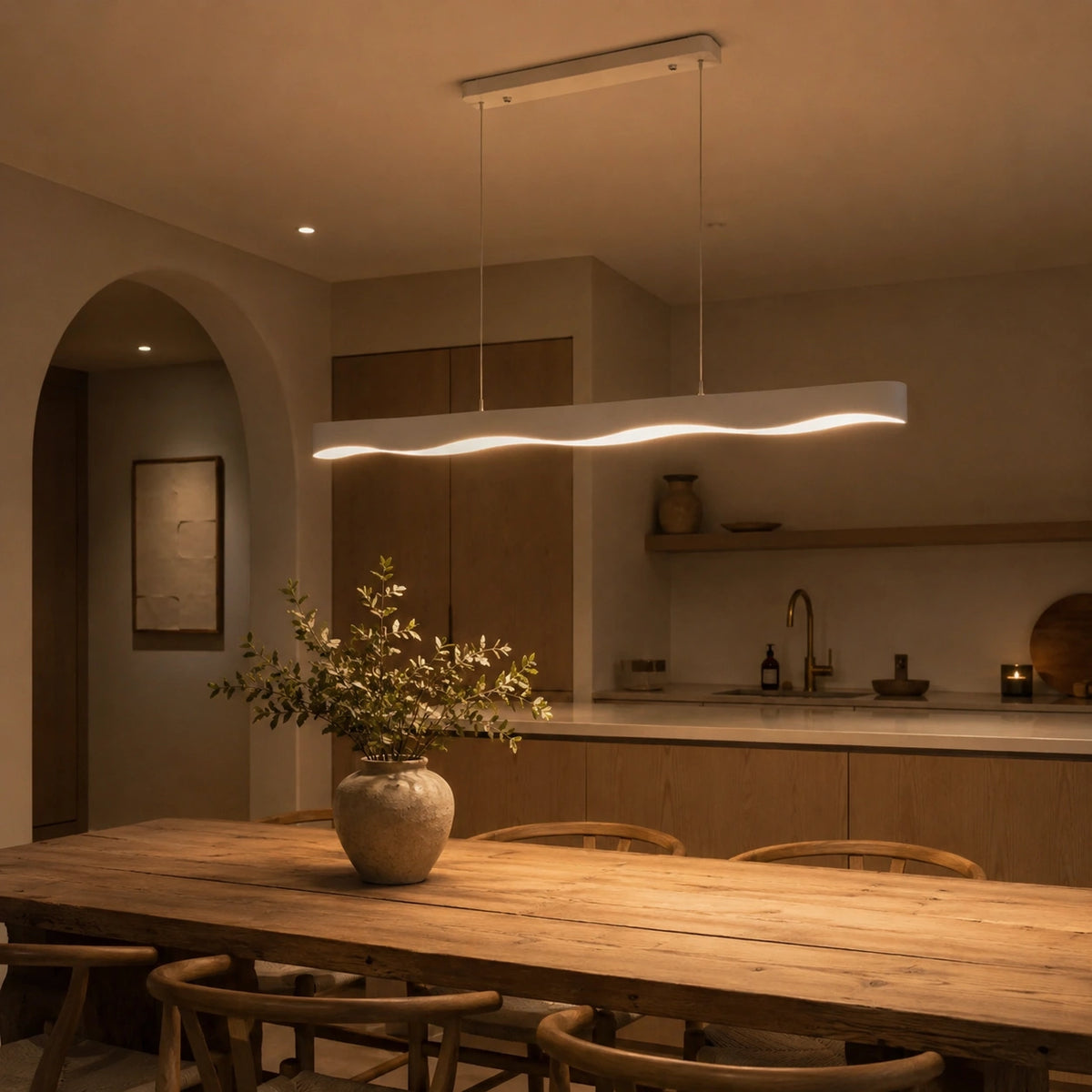 Lustre blanc - Design Élegant