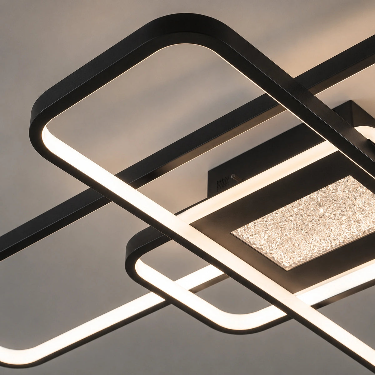Plafonnier LED Moderne Carré en Aluminium | Intensité Variable