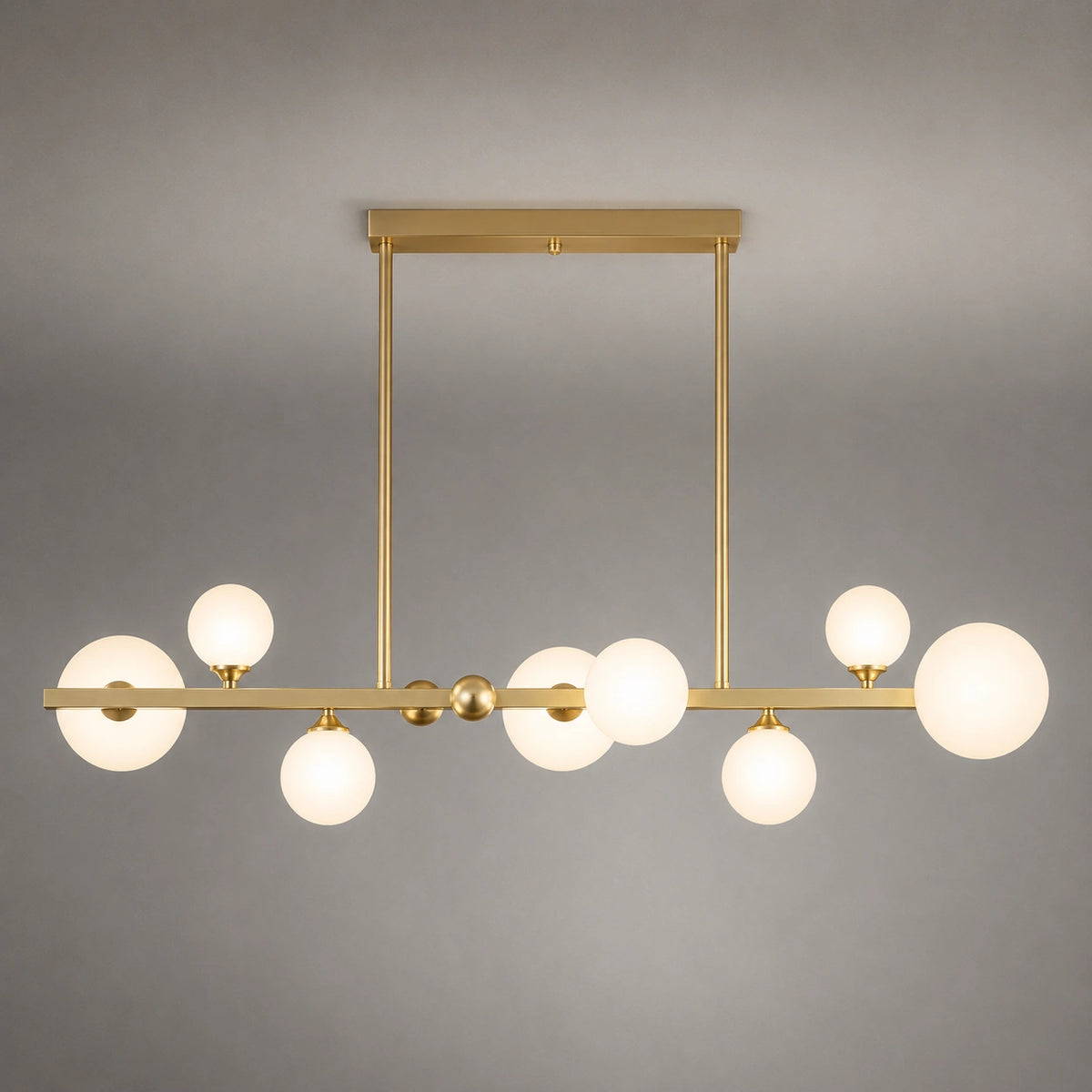 Suspension Moderne Noir Mat et Verre Opalin Haut de Gamme