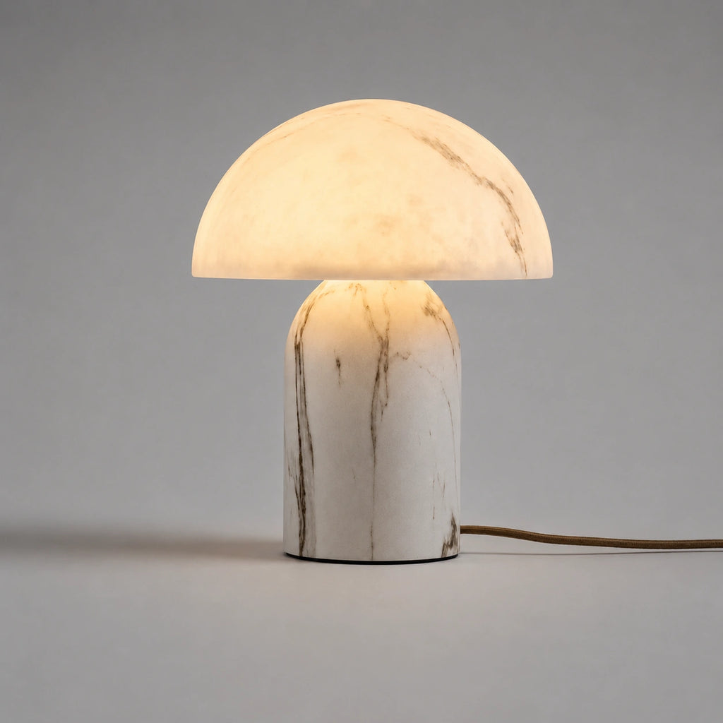 Lampe de Table Champignon Effet Marbre – Éclairage LED