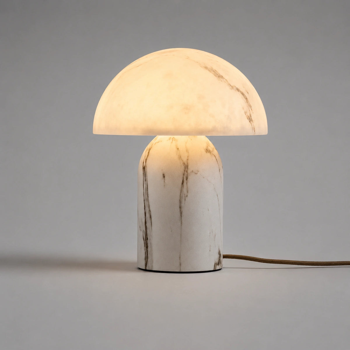 Lampe de Table Champignon Effet Marbre – Éclairage LED