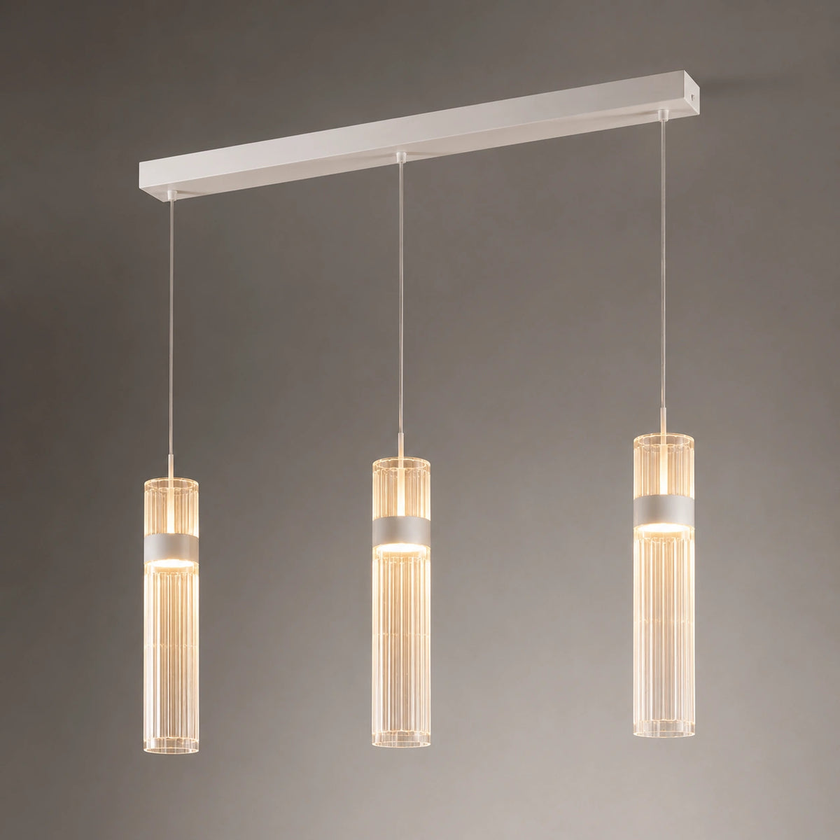 Suspension LED Triple Cylindre Design Contemporain