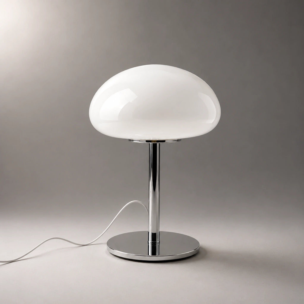 Lampe de Table Nuage en Verre Dépoli – Éclairage LED Tactile Dimmable