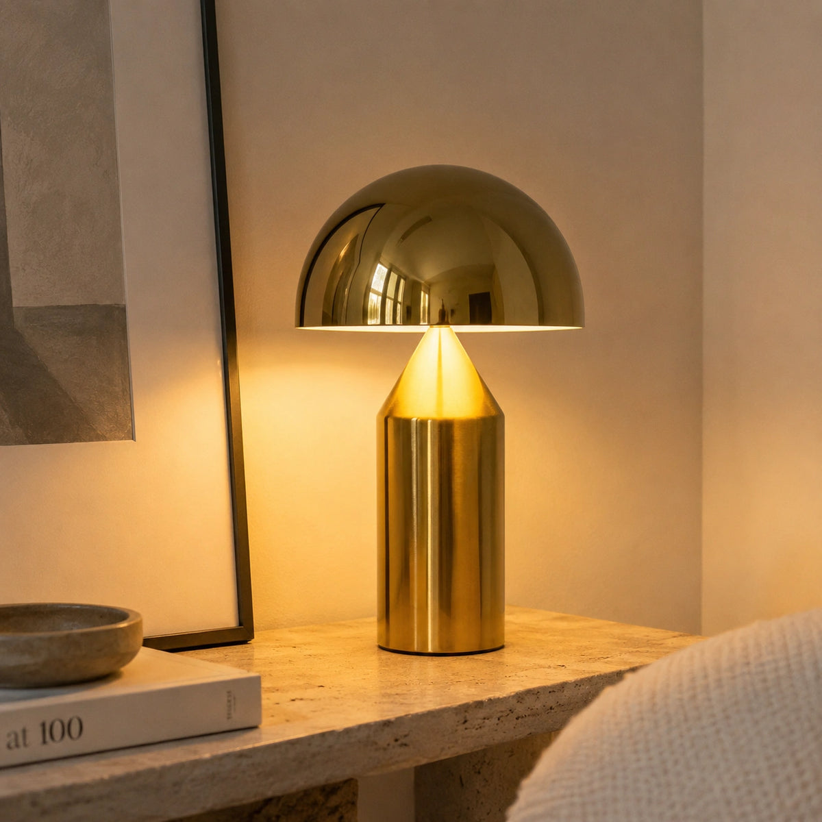 Lampe de Table Champignon Design Italien – Éclairage LED Moderne en Métal