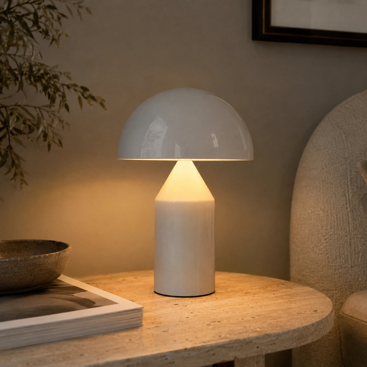 Lampe de Table Champignon Design Italien – Éclairage LED Moderne en Métal