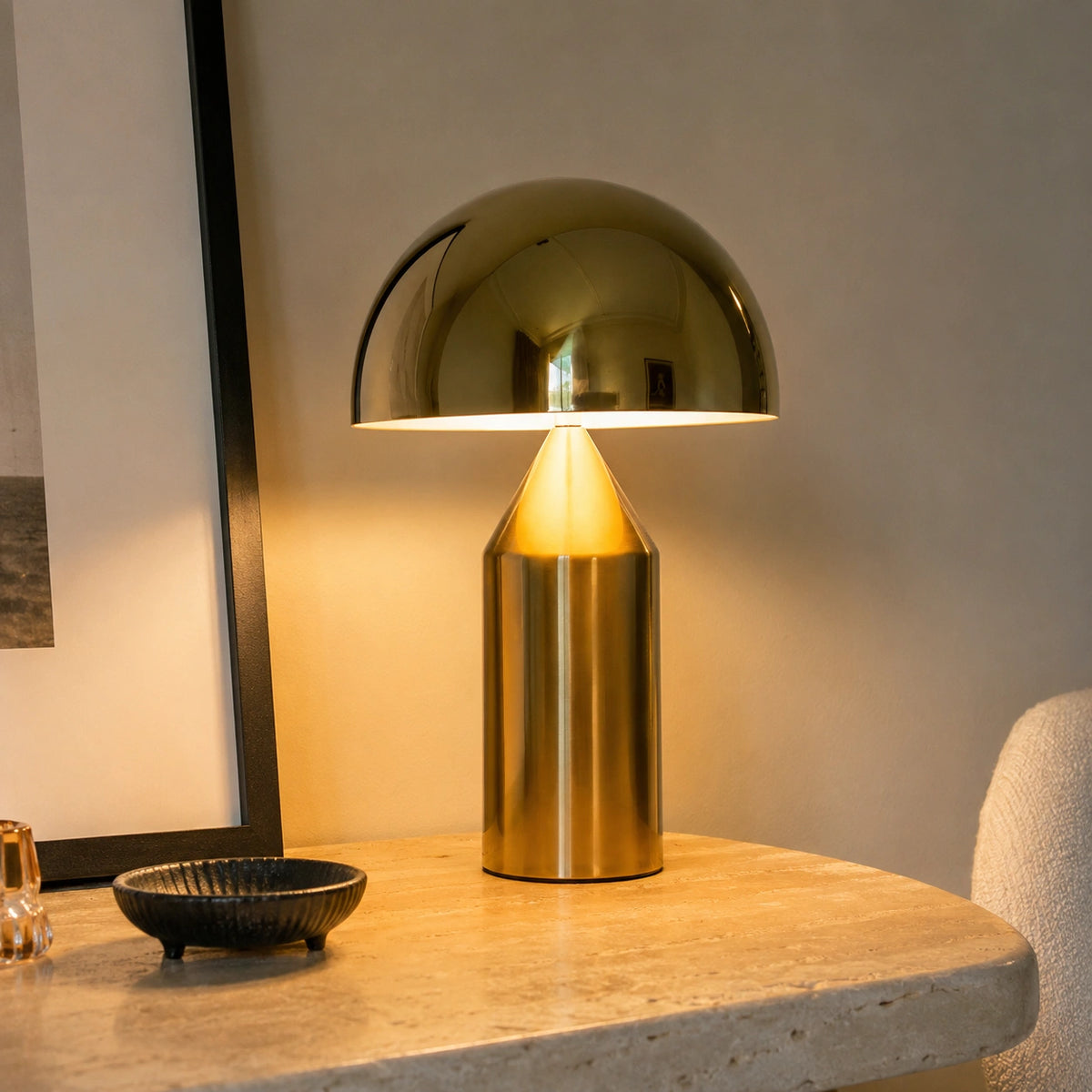 Lampe de Table Champignon Design Italien – Éclairage LED Moderne en Métal