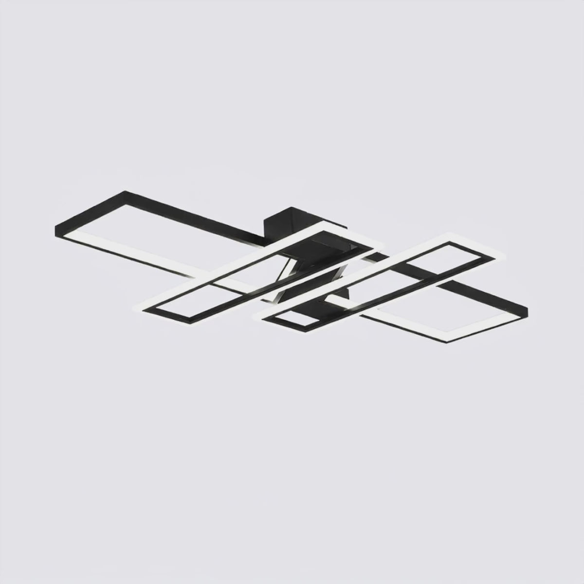 Plafonnier LED | Rectangle Noir Dimmable avec Télécommande