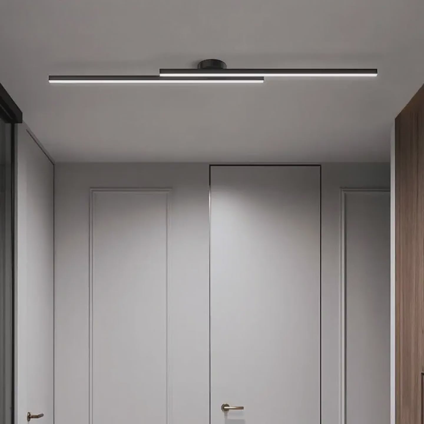 Plafonnier LED | Barre Aluminium Design Moderne Couloir Bureau Élégant