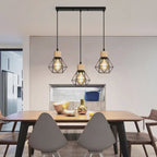 Lustre LED | Suspension Industrielle Grillage Rectangulaire