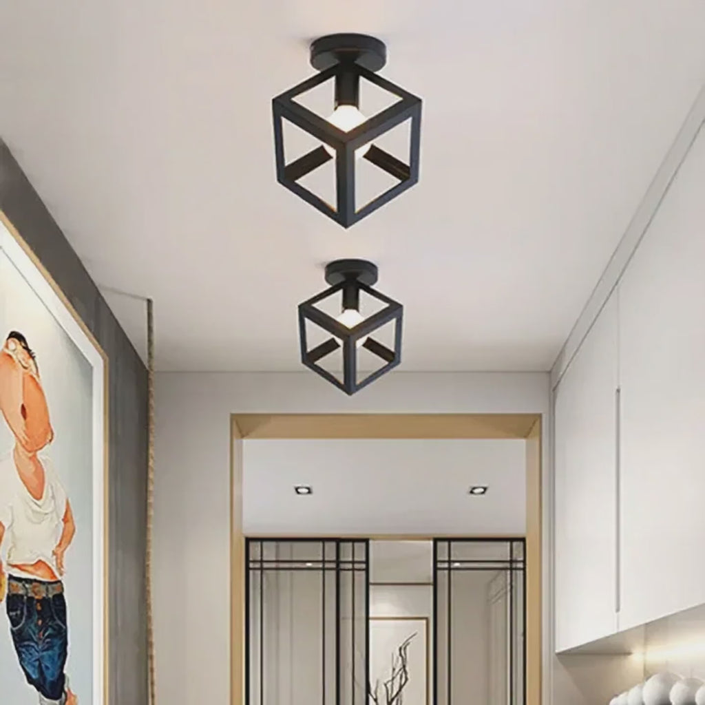 Plafonnier noir | Fer Style industriel